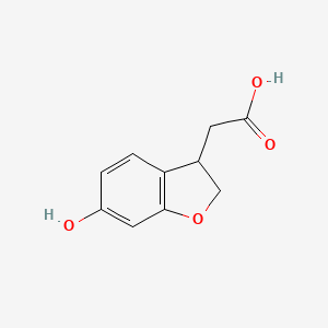 2-(6-hydroxy-2,3-dihydro-1-benzofuran-3-yl)acetic acid CAS 1000414-37-8