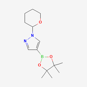 1-(oxan-2-yl)-4-(4,4,5,5-tetramethyl-1,3,2-dioxaborolan-2-yl)pyrazole CAS 1003846-21-6