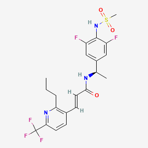 (E)-N-[(1R)-1-[3,5-difluoro-4-(methanesulfonamido)phenyl]ethyl]-3-[2-propyl-6-(trifluoromethyl)-3-pyridinyl]prop-2-enamide CAS 1005168-10-4