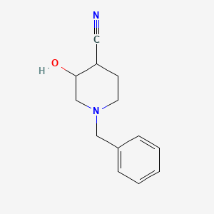1-benzyl-3-hydroxypiperidine-4-carbonitrile CAS 1013333-20-4