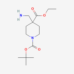 1-O-tert-butyl 4-O-ethyl 4-(aminomethyl)piperidine-1,4-dicarboxylate CAS 1016258-69-7