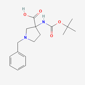 1-benzyl-3-[(2-methylpropan-2-yl)oxycarbonylamino]pyrrolidine-3-carboxylic acid CAS 1027511-74-5