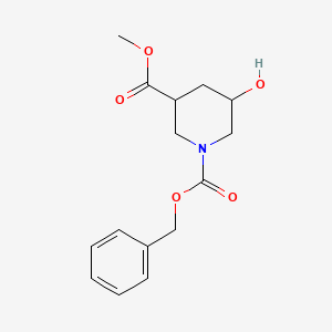 1-O-benzyl 3-O-methyl 5-hydroxypiperidine-1,3-dicarboxylate CAS 1095010-45-9