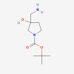 tert-butyl 3-(aminomethyl)-3-hydroxypyrrolidine-1-carboxylate CAS 114214-73-2