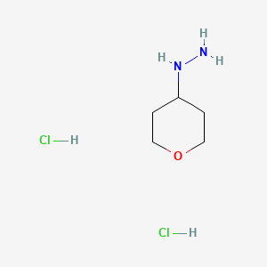 oxan-4-ylhydrazine;dihydrochloride CAS 1187974-47-5