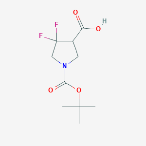 4,4-difluoro-1-[(2-methylpropan-2-yl)oxycarbonyl]pyrrolidine-3-carboxylic acid CAS 1196145-11-5