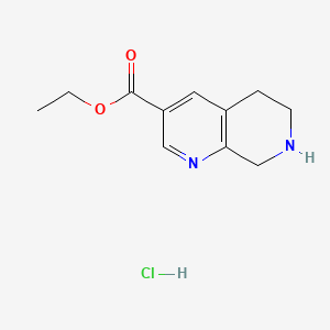 ethyl 5,6,7,8-tetrahydro-1,7-naphthyridine-3-carboxylate;hydrochloride CAS 1207175-08-3