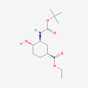 ethyl (1R,3S,4S)-4-hydroxy-3-[(2-methylpropan-2-yl)oxycarbonylamino]cyclohexane-1-carboxylate CAS 1210348-16-5