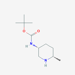 tert-butyl N-[(3R,6S)-6-methylpiperidin-3-yl]carbamate CAS 1227917-63-6