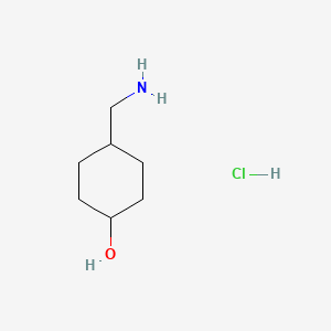 4-(aminomethyl)cyclohexan-1-ol;hydrochloride CAS 1236132-25-4