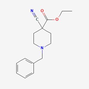 ethyl 1-benzyl-4-cyanopiperidine-4-carboxylate CAS 123730-67-6