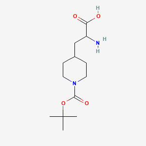 2-amino-3-[1-[(2-methylpropan-2-yl)oxycarbonyl]piperidin-4-yl]propanoic acid CAS 1255666-24-0