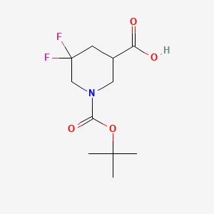 5,5-difluoro-1-[(2-methylpropan-2-yl)oxycarbonyl]piperidine-3-carboxylic acid CAS 1255666-86-4