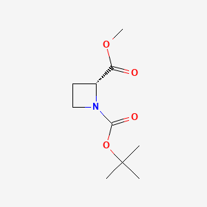 1-O-tert-butyl 2-O-methyl (2R)-azetidine-1,2-dicarboxylate CAS 1260593-39-2