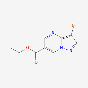 ethyl 3-bromopyrazolo[1,5-a]pyrimidine-6-carboxylate CAS 1263060-07-6