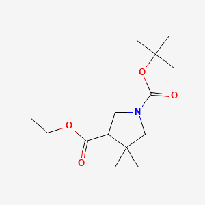 5-O-tert-butyl 7-O-ethyl 5-azaspiro[2.4]heptane-5,7-dicarboxylate CAS 1268520-72-4