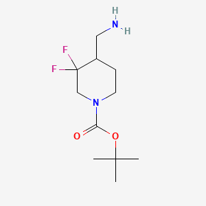 tert-butyl 4-(aminomethyl)-3,3-difluoropiperidine-1-carboxylate CAS 1303973-22-9