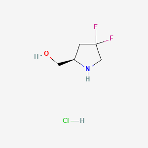 [(2R)-4,4-difluoropyrrolidin-2-yl]methanol;hydrochloride CAS 1315593-71-5