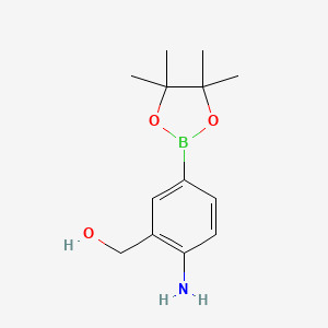 [2-amino-5-(4,4,5,5-tetramethyl-1,3,2-dioxaborolan-2-yl)phenyl]methanol CAS 1339927-45-5