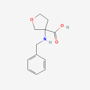 3-(benzylamino)oxolane-3-carboxylic acid CAS 1340215-39-5