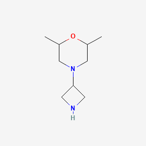 4-(azetidin-3-yl)-2,6-dimethylmorpholine CAS 1342191-46-1