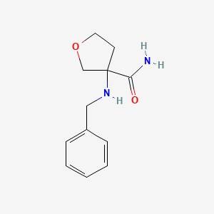3-(benzylamino)oxolane-3-carboxamide CAS 1344264-73-8