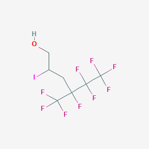4,5,5,6,6,6-hexafluoro-2-iodo-4-(trifluoromethyl)hexan-1-ol CAS 1350637-23-8