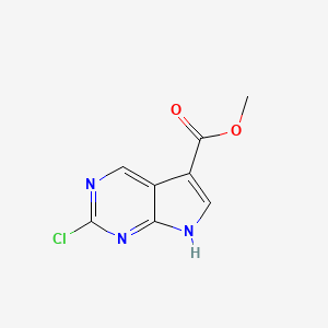 methyl 2-chloro-7H-pyrrolo[2,3-d]pyrimidine-5-carboxylate CAS 1352396-67-8
