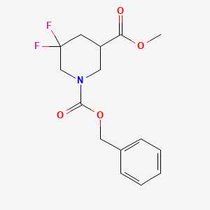 1-O-benzyl 3-O-methyl 5,5-difluoropiperidine-1,3-dicarboxylate CAS 1356338-60-7