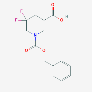 5,5-difluoro-1-phenylmethoxycarbonylpiperidine-3-carboxylic acid CAS 1356338-81-2