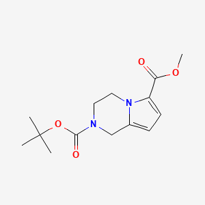 2-O-tert-butyl 6-O-methyl 3,4-dihydro-1H-pyrrolo[1,2-a]pyrazine-2,6-dicarboxylate CAS 1363383-12-3