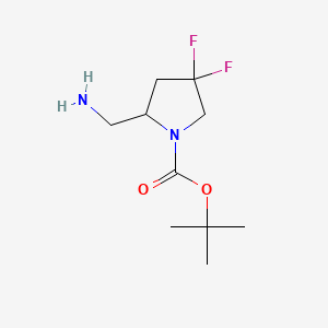 tert-butyl 2-(aminomethyl)-4,4-difluoropyrrolidine-1-carboxylate CAS 1363384-67-1