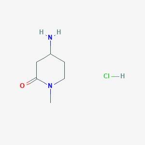 4-amino-1-methylpiperidin-2-one;hydrochloride CAS 1373223-45-0