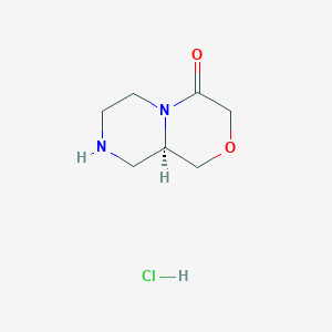 (9aR)-1,6,7,8,9,9a-hexahydropyrazino[2,1-c][1,4]oxazin-4-one;hydrochloride CAS 1383427-89-1