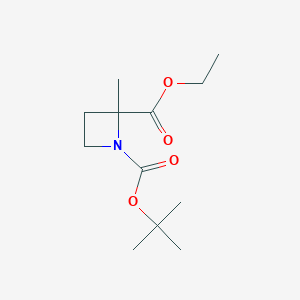 1-O-tert-butyl 2-O-ethyl 2-methylazetidine-1,2-dicarboxylate CAS 1391077-73-8