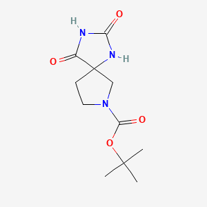 tert-butyl 2,4-dioxo-1,3,7-triazaspiro[4.4]nonane-7-carboxylate CAS 1391738-60-5