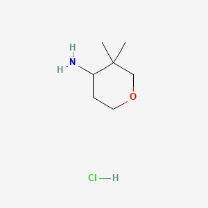 3,3-dimethyloxan-4-amine;hydrochloride CAS 1400580-54-2