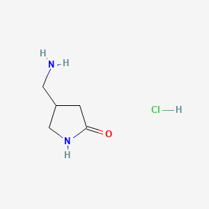 4-(aminomethyl)pyrrolidin-2-one;hydrochloride CAS 1400764-39-7