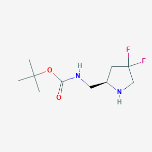 tert-butyl N-[[(2R)-4,4-difluoropyrrolidin-2-yl]methyl]carbamate CAS 1407991-26-7