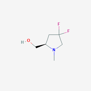[(2R)-4,4-difluoro-1-methylpyrrolidin-2-yl]methanol CAS 1408002-86-7