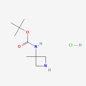 tert-butyl N-(3-methylazetidin-3-yl)carbamate;hydrochloride CAS 1408076-37-8