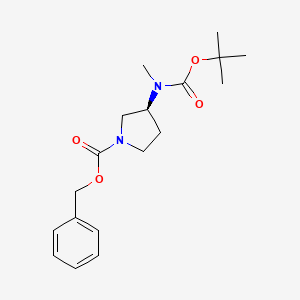 benzyl (3S)-3-[methyl-[(2-methylpropan-2-yl)oxycarbonyl]amino]pyrrolidine-1-carboxylate CAS 1412254-93-3