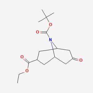 9-O-tert-butyl 3-O-ethyl 7-oxo-9-azabicyclo[3.3.1]nonane-3,9-dicarboxylate CAS 1419101-15-7