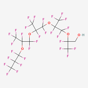 2,3,3,3-tetrafluoro-2-[1,1,2,3,3,3-hexafluoro-2-[1,1,2,3,3,3-hexafluoro-2-[1,1,2,3,3,3-hexafluoro-2-(1,1,2,2,3,3,3-heptafluoropropoxy)propoxy]propoxy]propoxy]propan-1-ol CAS 141977-66-4