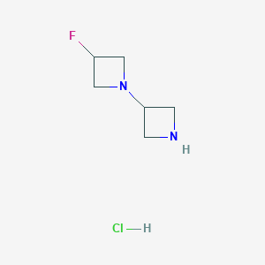 1-(azetidin-3-yl)-3-fluoroazetidine;hydrochloride CAS 1426290-05-2