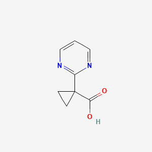 1-pyrimidin-2-ylcyclopropane-1-carboxylic acid CAS 1427022-89-6