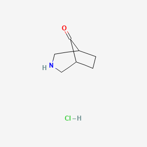 3-azabicyclo[3.2.1]octan-8-one;hydrochloride CAS 1427356-24-8