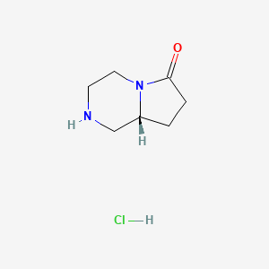 (8aR)-2,3,4,7,8,8a-hexahydro-1H-pyrrolo[1,2-a]pyrazin-6-one;hydrochloride CAS 1429238-55-0