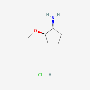 cis-(1S,2R)-2-methoxycyclopentan-1-amine;hydrochloride CAS 1431373-71-5