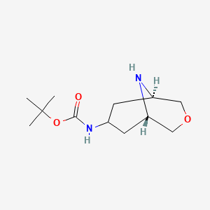 tert-butyl N-[(1S,5R)-3-oxa-9-azabicyclo[3.3.1]nonan-7-yl]carbamate CAS 1434141-83-9